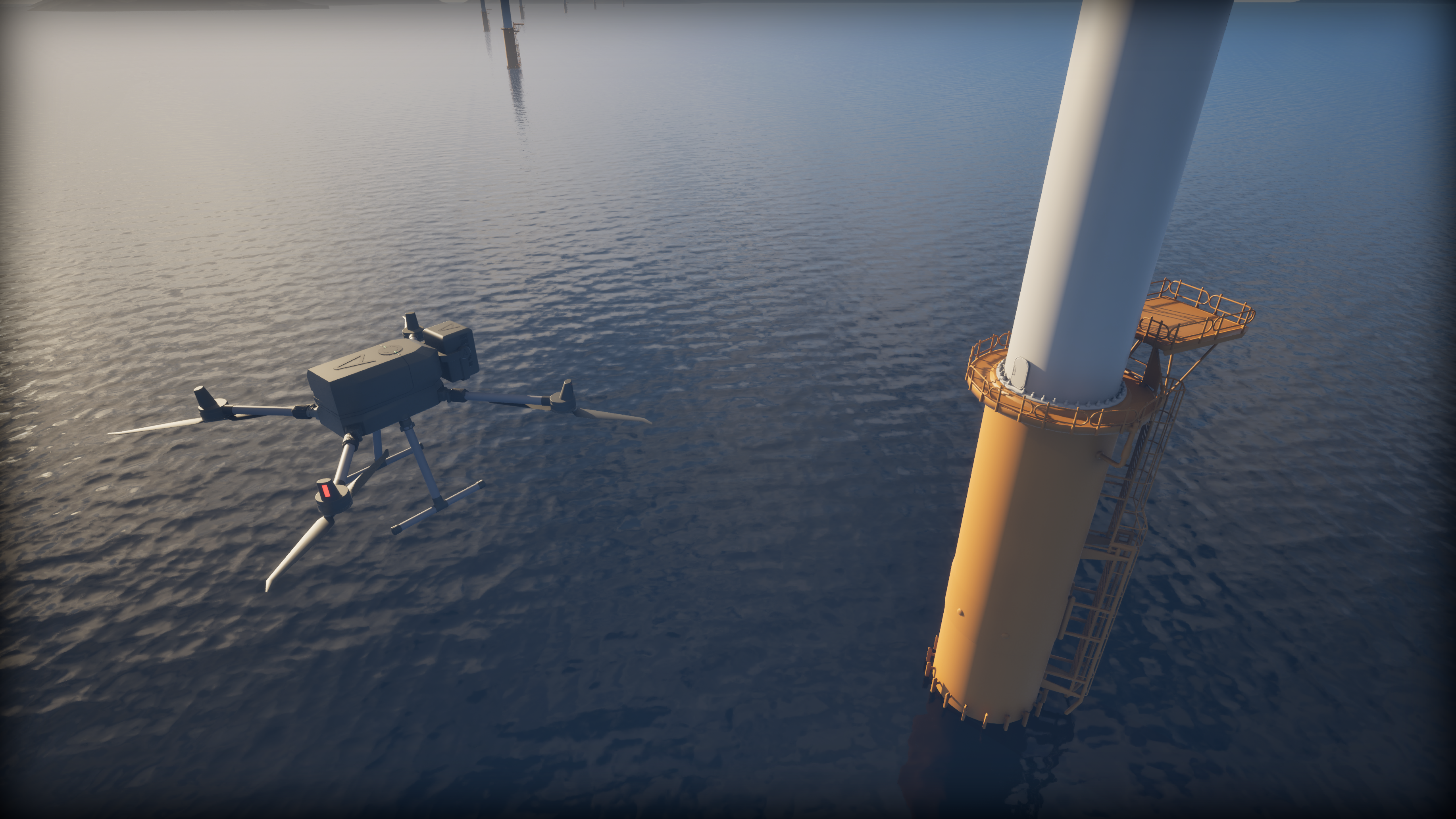 Dronu vēja turbīnu inspekcija 3